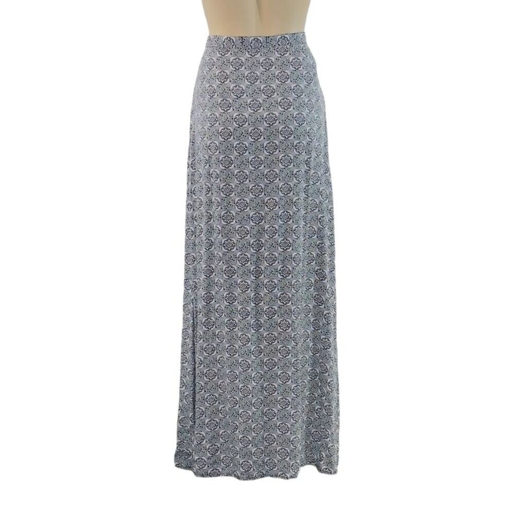 MINKPINK Women's Boho Maxi Skirt Geometric Floral Print Black & White Size M - Picture 12 of 13